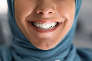 lady with her teeth whitened